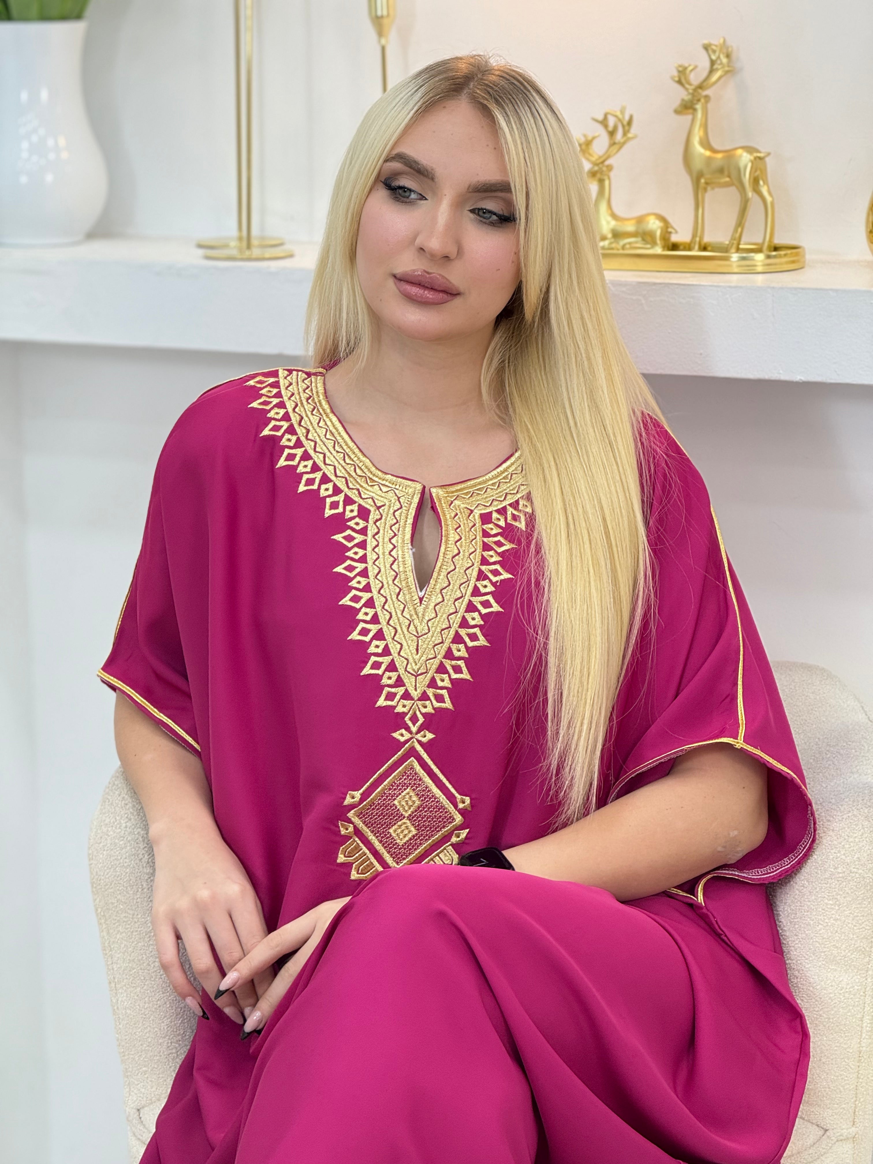 جبة فخمة بتطريز ذهبي 👑 أناقتك في رمضان والمناسبات