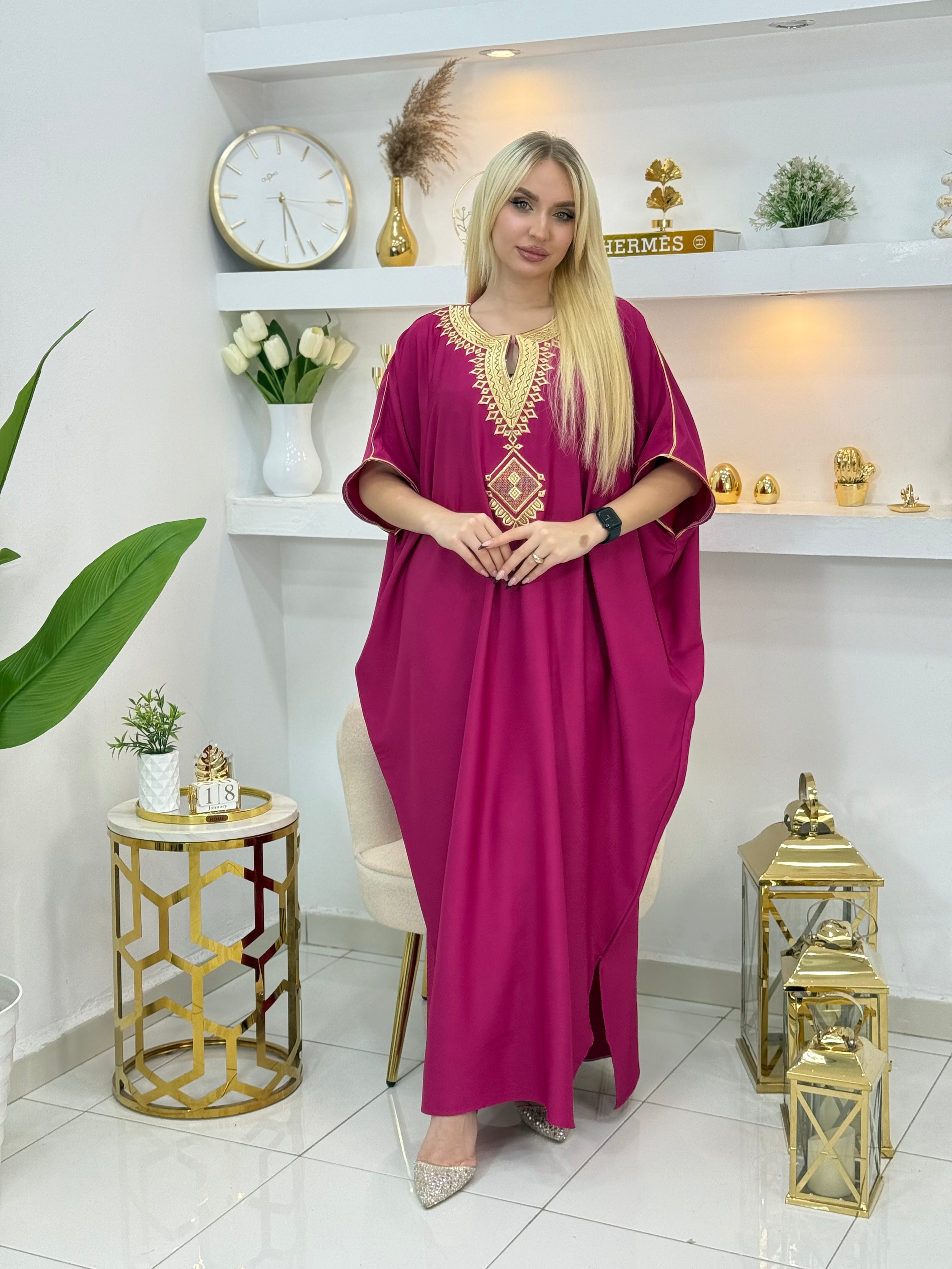 جبة فخمة بتطريز ذهبي 👑 أناقتك في رمضان والمناسبات